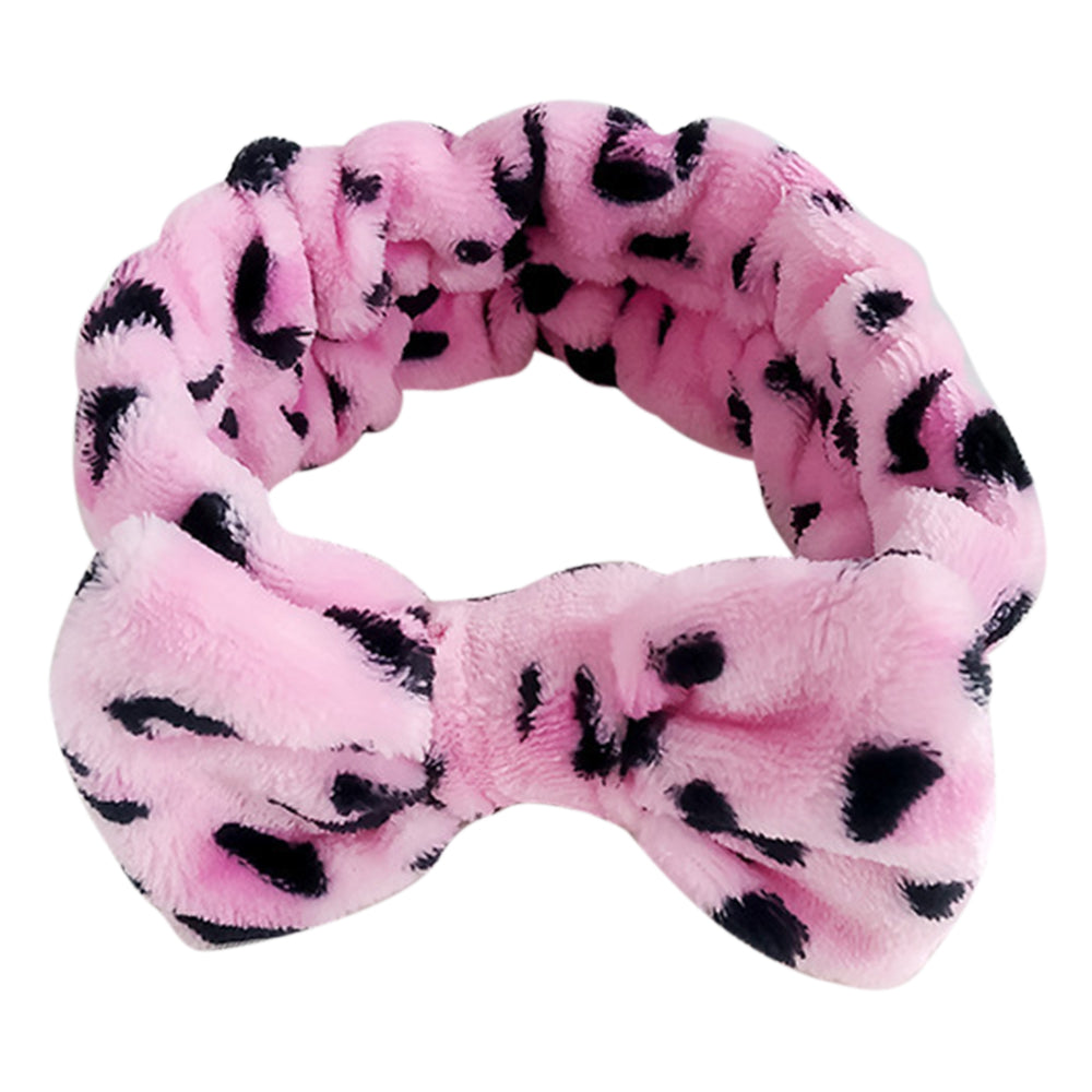 SFD001 Coral Fleece Women Sports Headband Cute Bowknot Face Washing Hairband