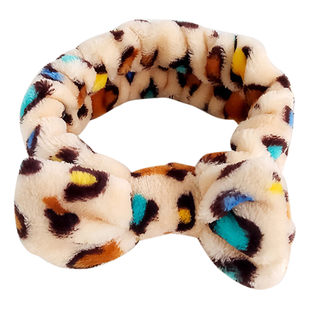SFD001 Coral Fleece Women Sports Headband Cute Bowknot Face Washing Hairband