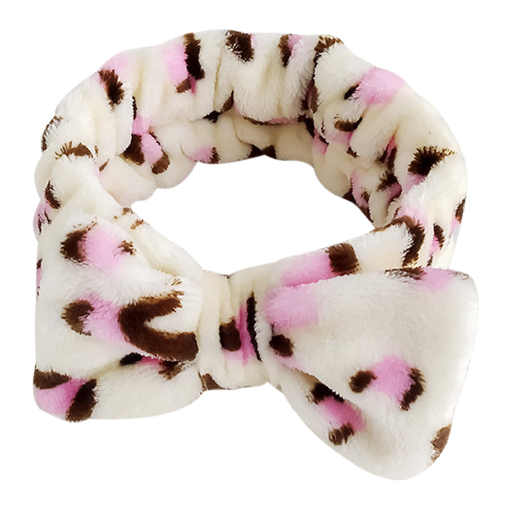 SFD001 Coral Fleece Women Sports Headband Cute Bowknot Face Washing Hairband