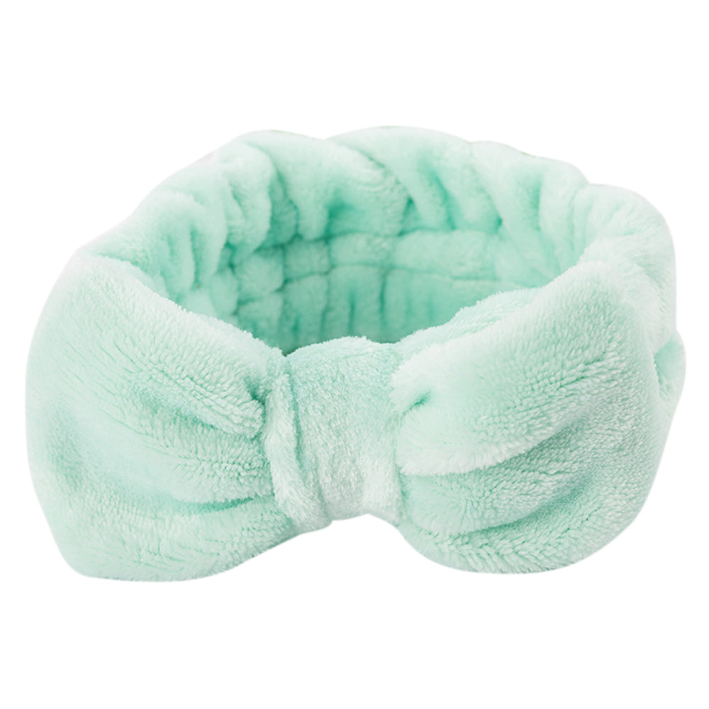SFD001 Coral Fleece Women Sports Headband Cute Bowknot Face Washing Hairband