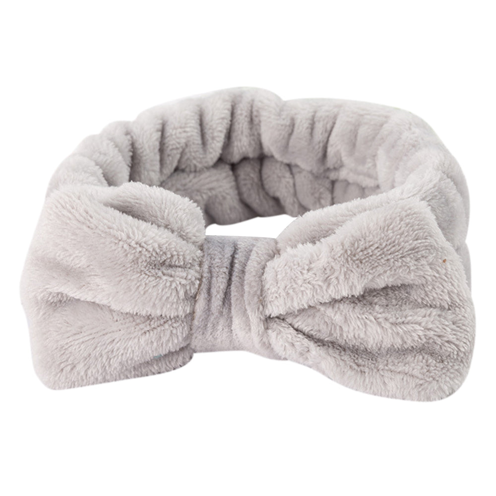 SFD001 Coral Fleece Women Sports Headband Cute Bowknot Face Washing Hairband