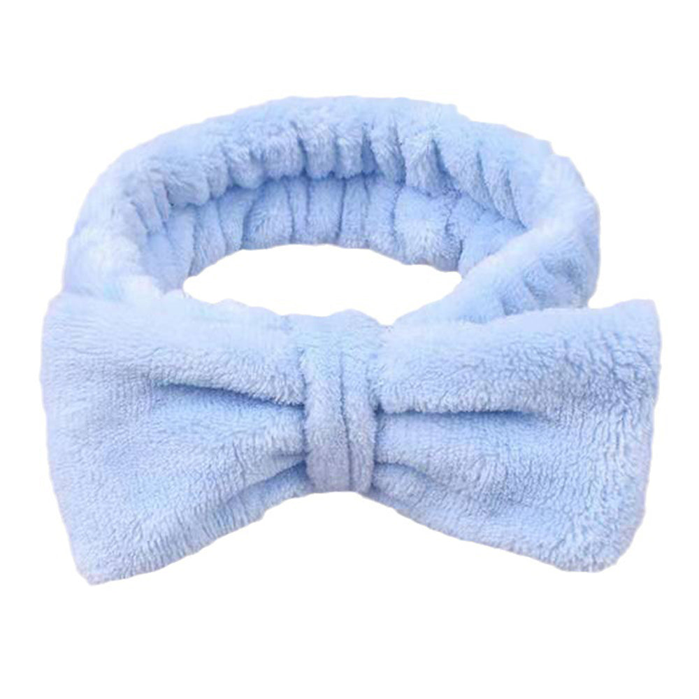 SFD001 Coral Fleece Women Sports Headband Cute Bowknot Face Washing Hairband