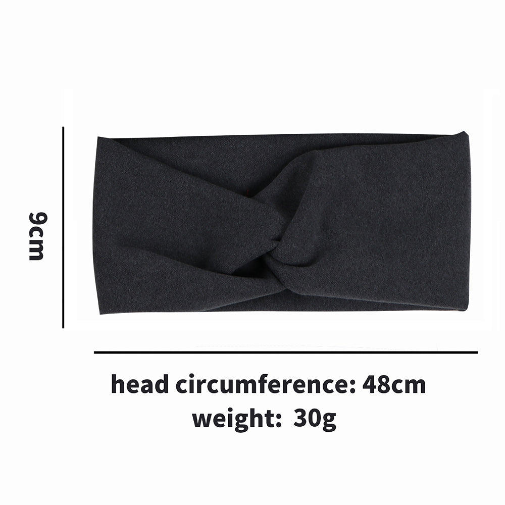FD089 Solid Color Autumn Winter Wide Headband Women Sports Face Washing Hair Band