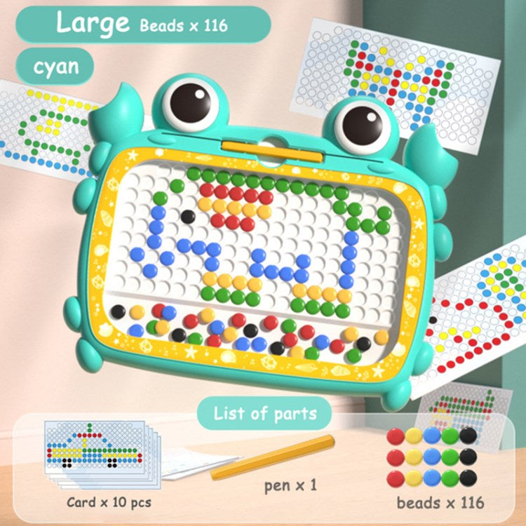 Magnetic Drawing Board Cartoon Crab Magnetic Dots Art Drawing Board Educational Toy