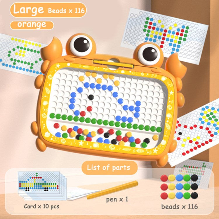 Magnetic Drawing Board Cartoon Crab Magnetic Dots Art Drawing Board Educational Toy