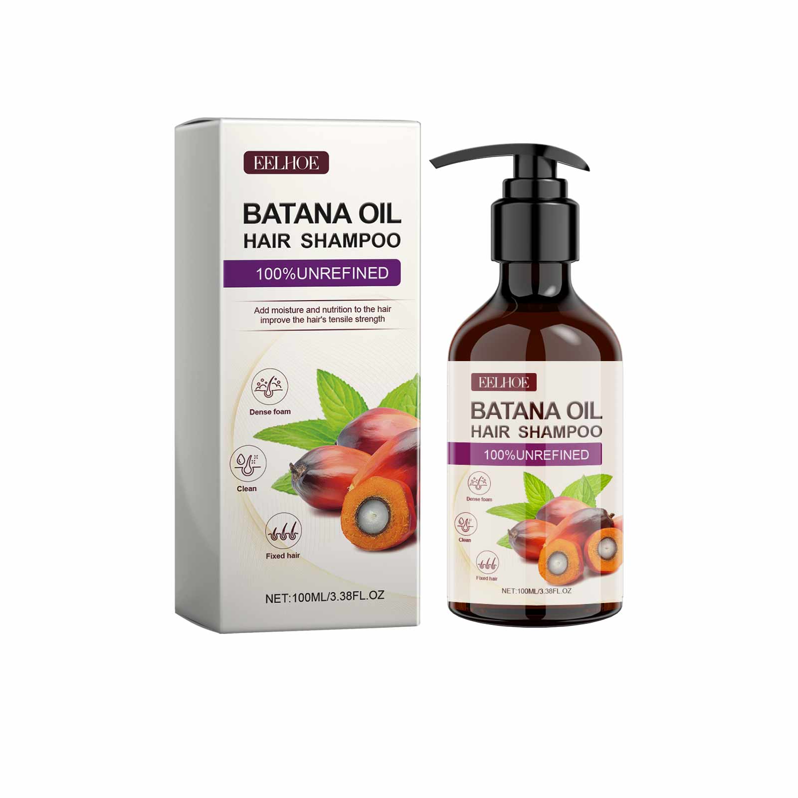 EELHOE Battana Fengying Shampoo Cleansing, Smooth, Smooth, Clean, No frizz, Oil Control to Increase Fluffy