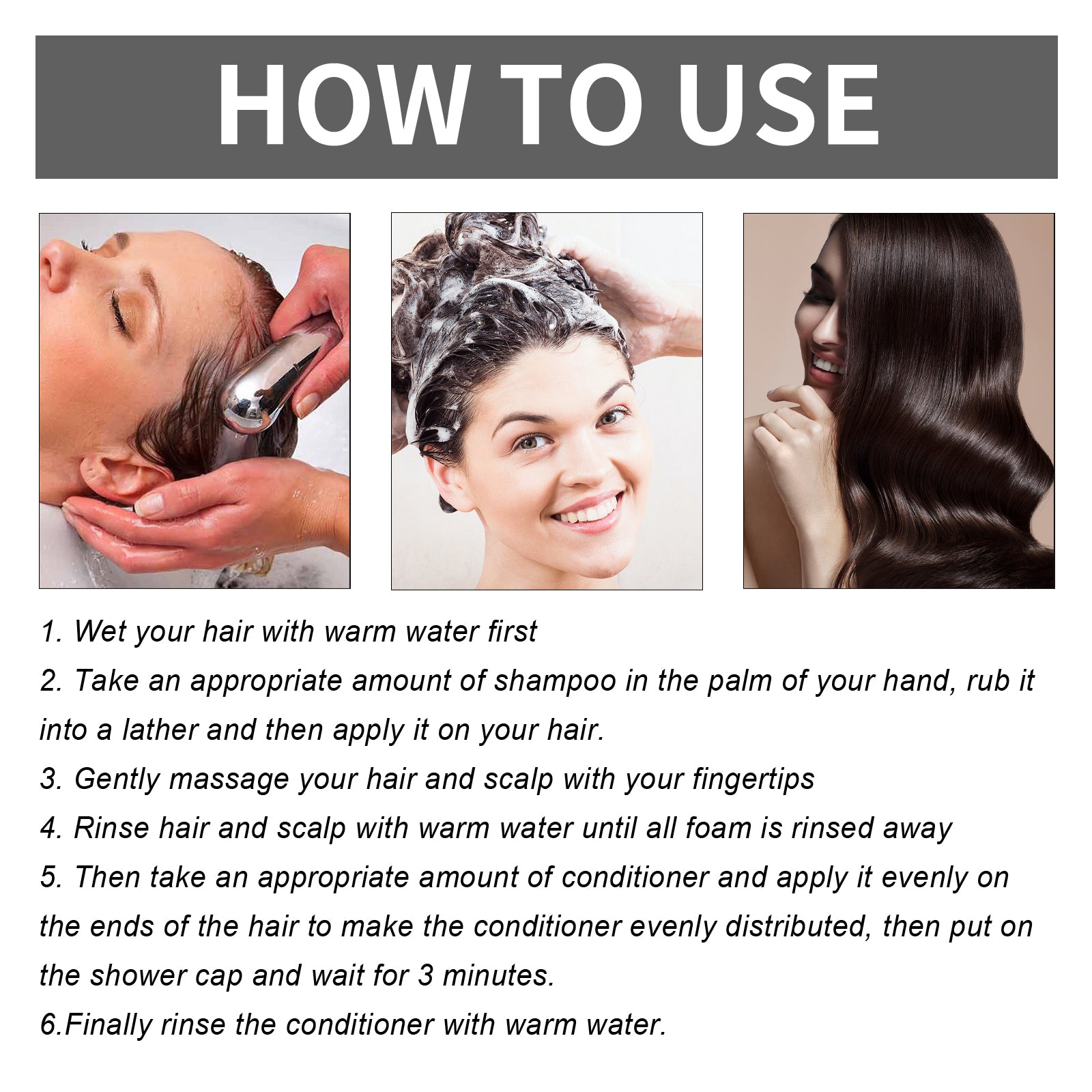 OUHOE Onion Biotin Rosemary Shampoo suit Nourishes Hair Root Scalp Dense Hair Shiny Thick Hair