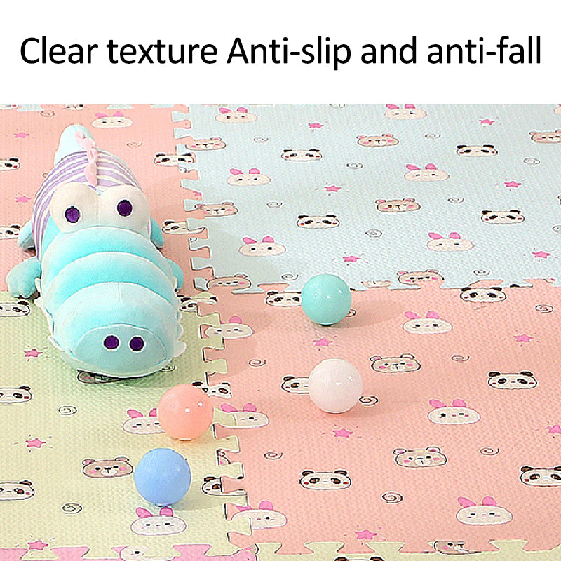 16Pcs 30x30x1.2cm Soft Foam Puzzle Rug Cartoon Animal Children Crawling Mat Non-slip EVA Gym Floor Mat