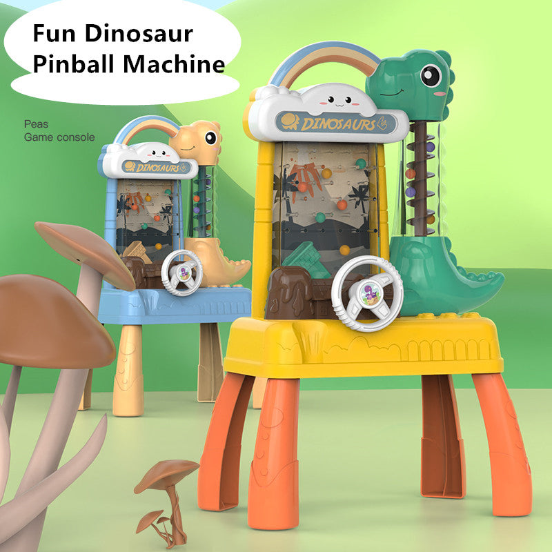 Electric Catch Ball Machine Kids Toy Cartoon Dinosaur Pinball Machine with Light and Music
