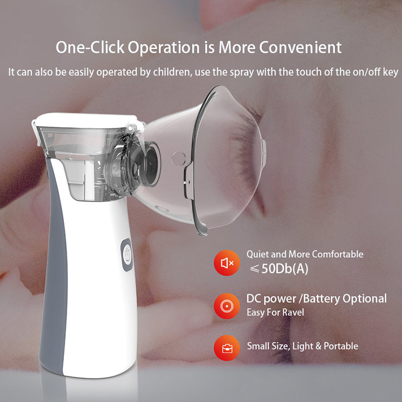 Handheld Nebulizer Medical Silent Ultrasonic Inhalator Relief from Allergies Asthma for Breathing Problems