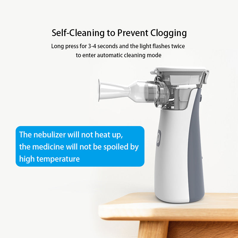 Handheld Nebulizer Medical Silent Ultrasonic Inhalator Relief from Allergies Asthma for Breathing Problems