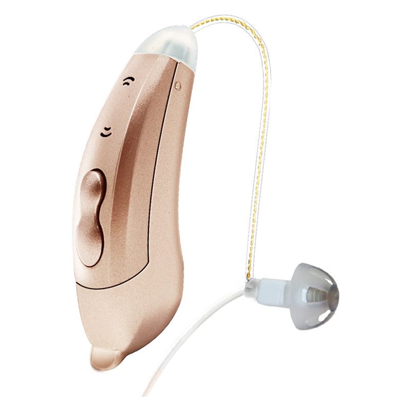 SF101 Left Ear Bluetooth Hearing Aid 10-Channel Sound Amplifier Digital RIC Sound Amplification Device with 6 Earplugs for Elderly Deaf People