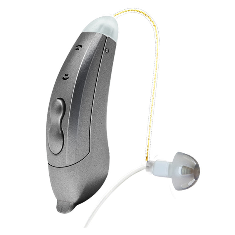 SF101 Left Ear Bluetooth Hearing Aid 10-Channel Sound Amplifier Digital RIC Sound Amplification Device with 6 Earplugs for Elderly Deaf People