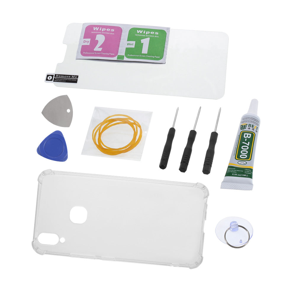 For OPPO A37 Black LCD Screen and Digitizer Assembly Repairing Tools TPU Phone Case Screen Tempered Film