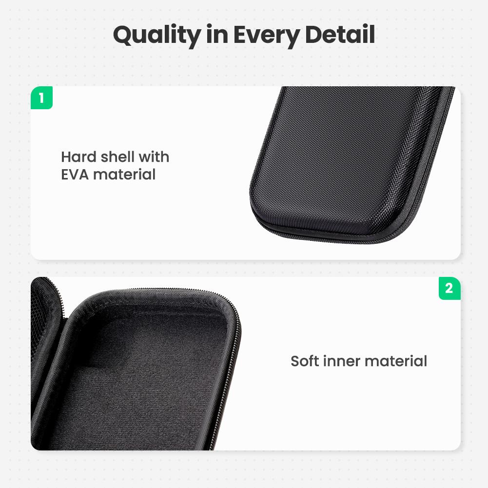 UGREEN Nylon Storage Bag for Nintendo Switch Hard Shell Portable Zipper Case