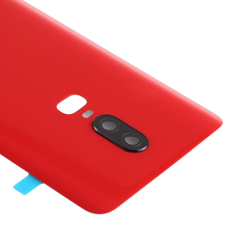 For OnePlus 6 OEM Battery Housing Cover Repair Part Camera Lens Cover - Red