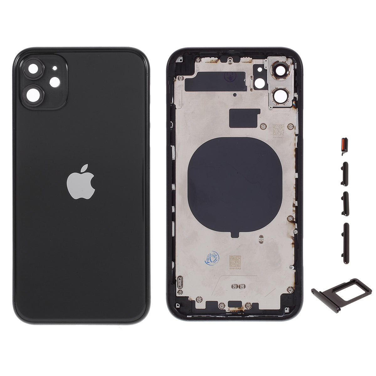 Rear Housing Door Cover Side Buttons for Apple iPhone 11 6.1 inch