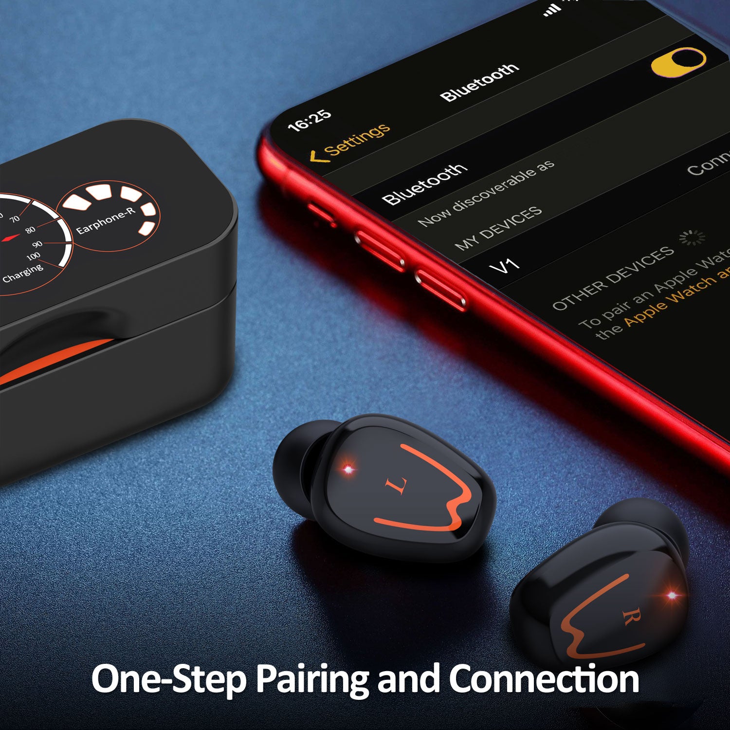TWS Touch Control Rotating Open Noise Reduction Wireless Bluetooth Headset with Charging Bin