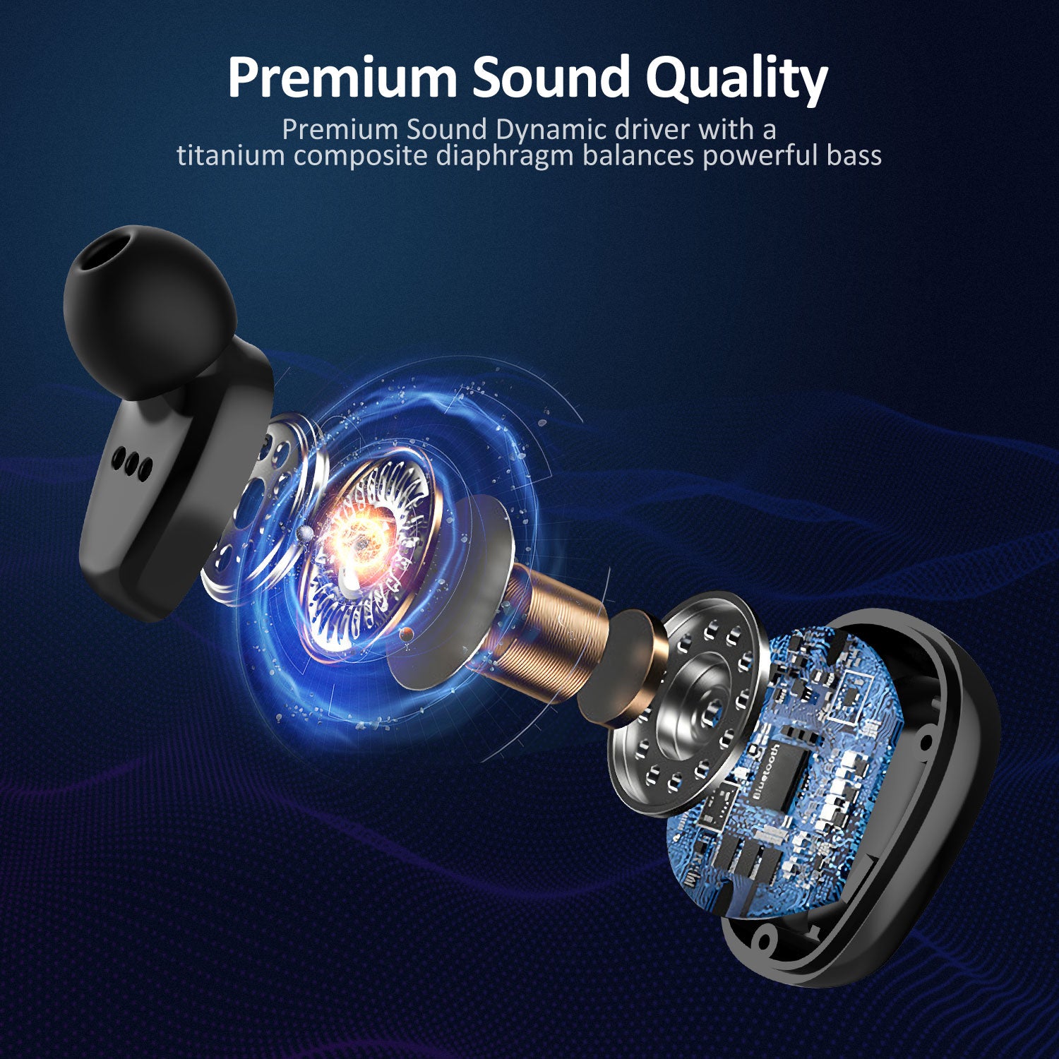 TWS Touch Control Rotating Open Noise Reduction Wireless Bluetooth Headset with Charging Bin