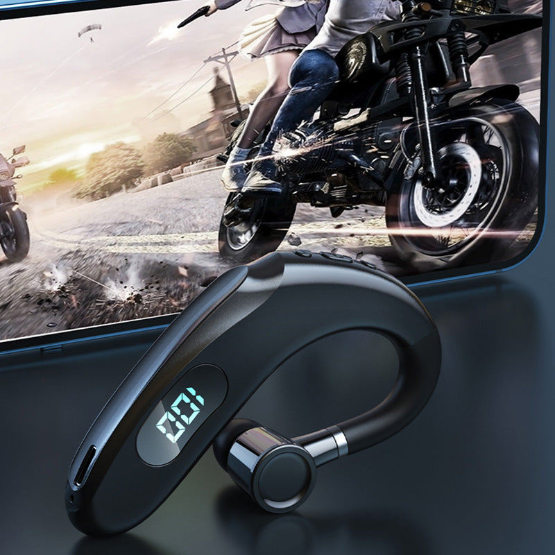 Q20 Wireless Bluetooth Headphones with LED Digital Display Single Ear Hook Earphones