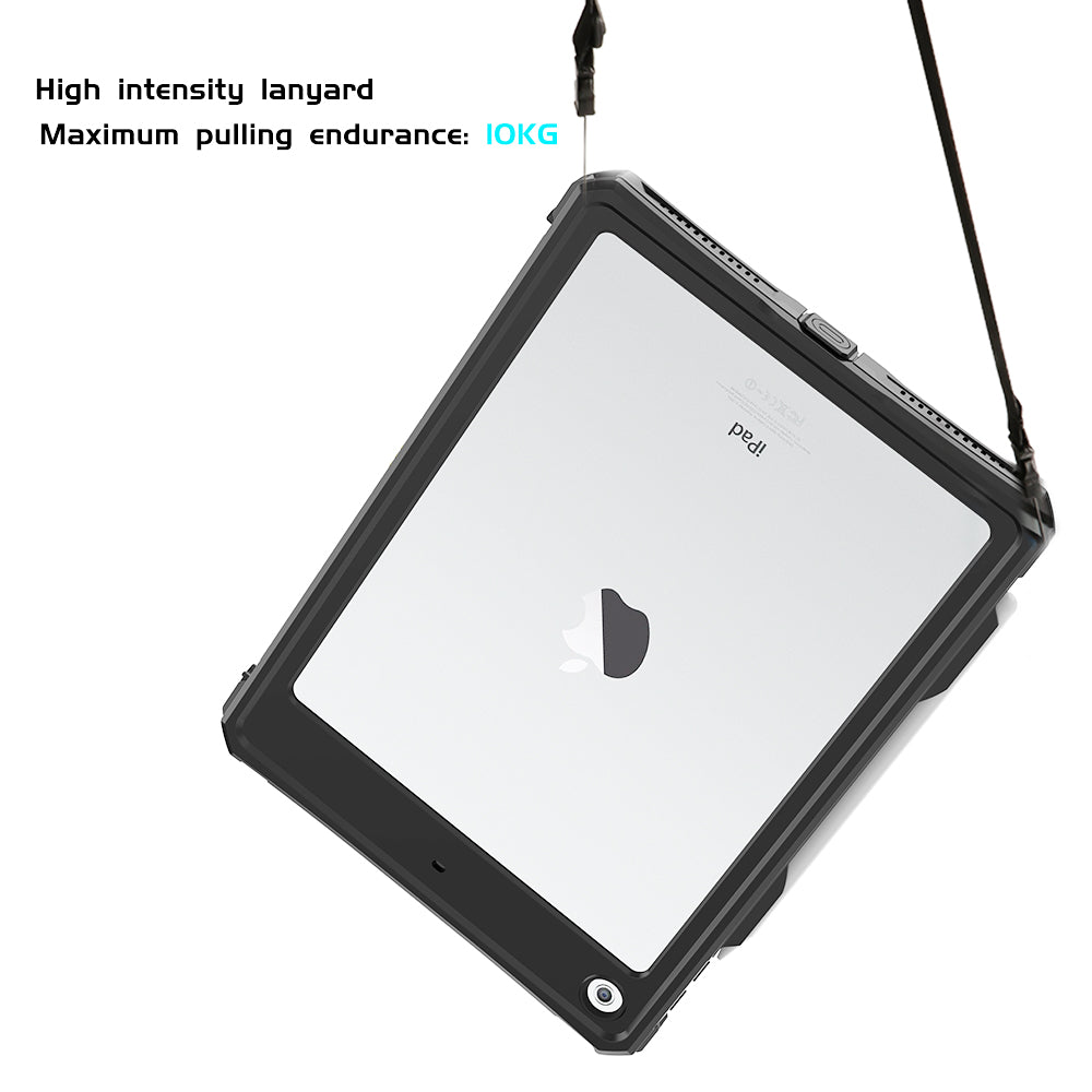 IP68 Waterproof Drop-proof Dust-proof Tablet Cover Swimming Rafting Protective Case for iPad 10.2 (2021) (2020) (2019)