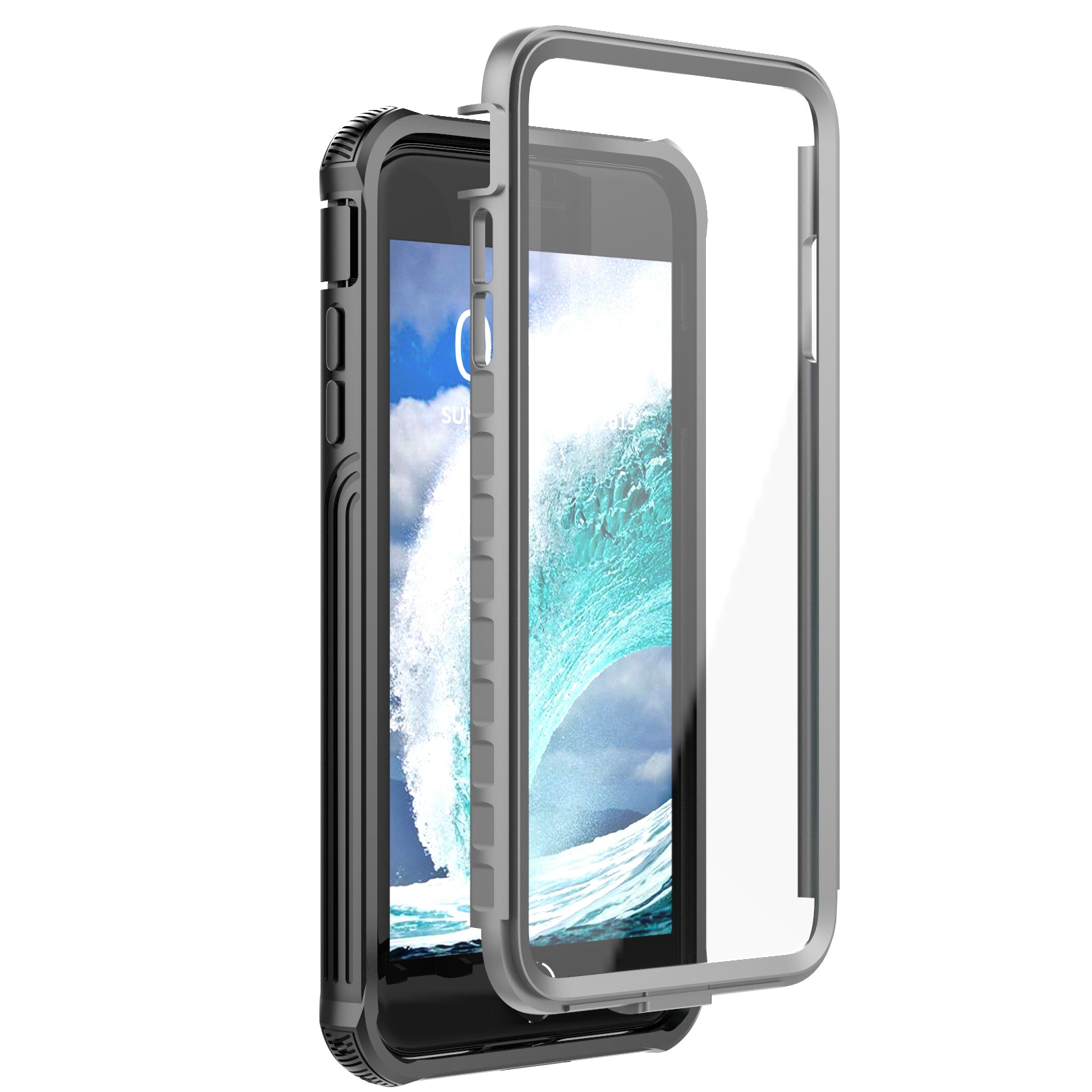 All-wrapped Anti-drop PC Cell Phone Case Built-in PET Screen Film for iPhone 8 Plus 7 Plus 6s Plus 6 Plus