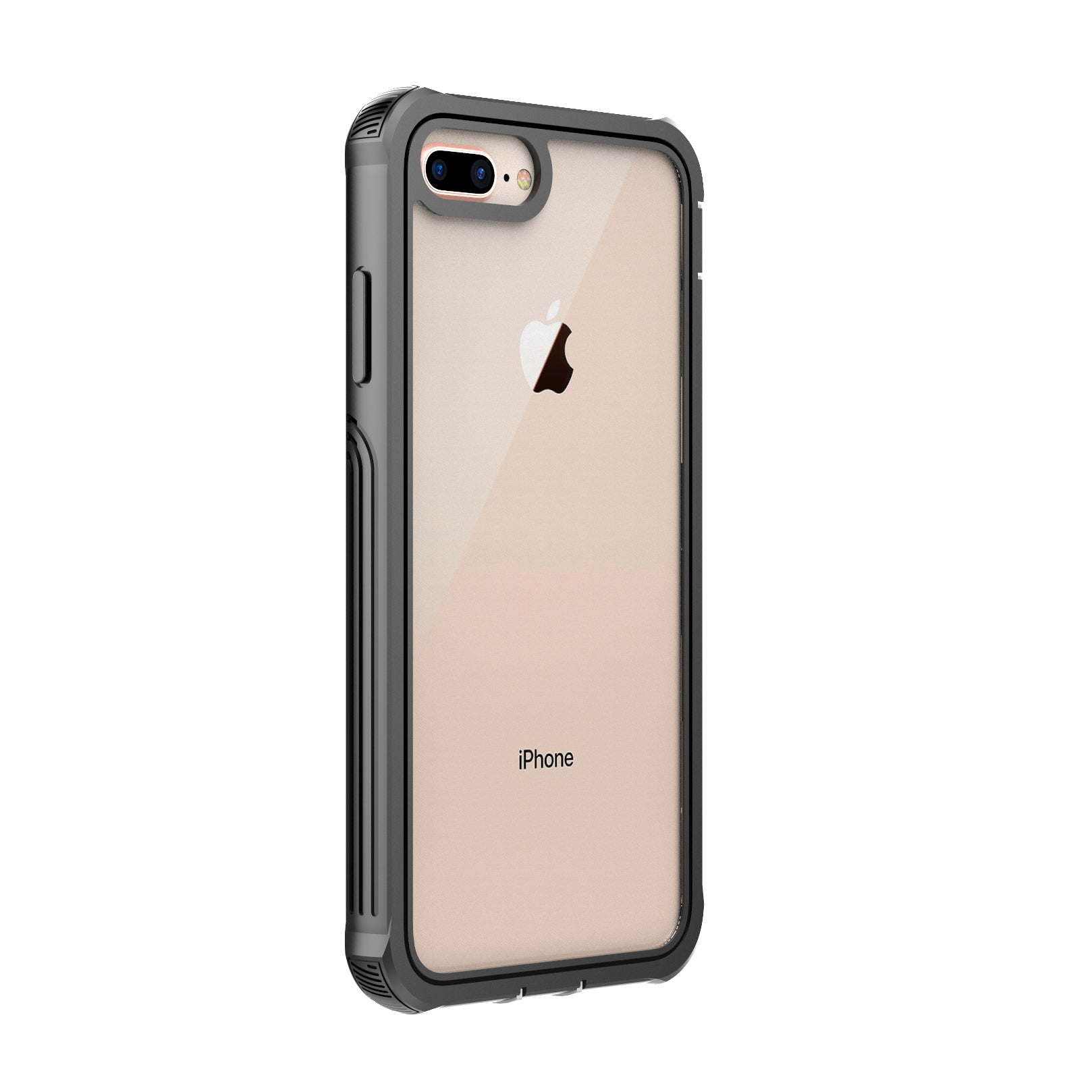 All-wrapped Anti-drop PC Cell Phone Case Built-in PET Screen Film for iPhone 8 Plus 7 Plus 6s Plus 6 Plus