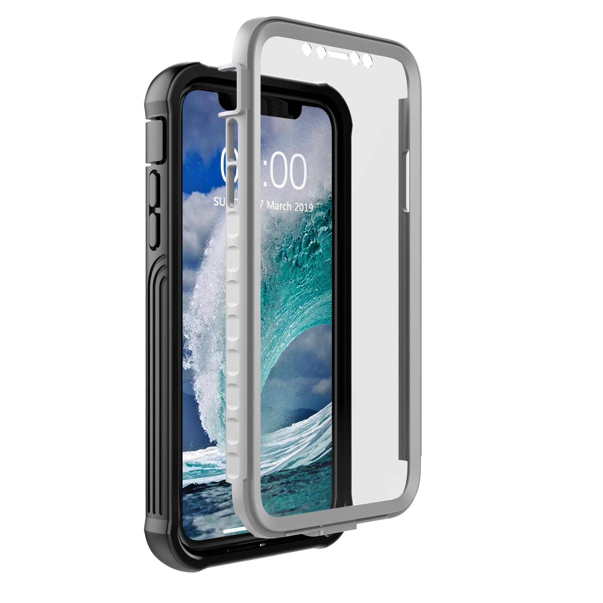 Shockproof All-inclusive PC Case Accessory Built-in PET Screen Film for iPhone XR 6.1 inch