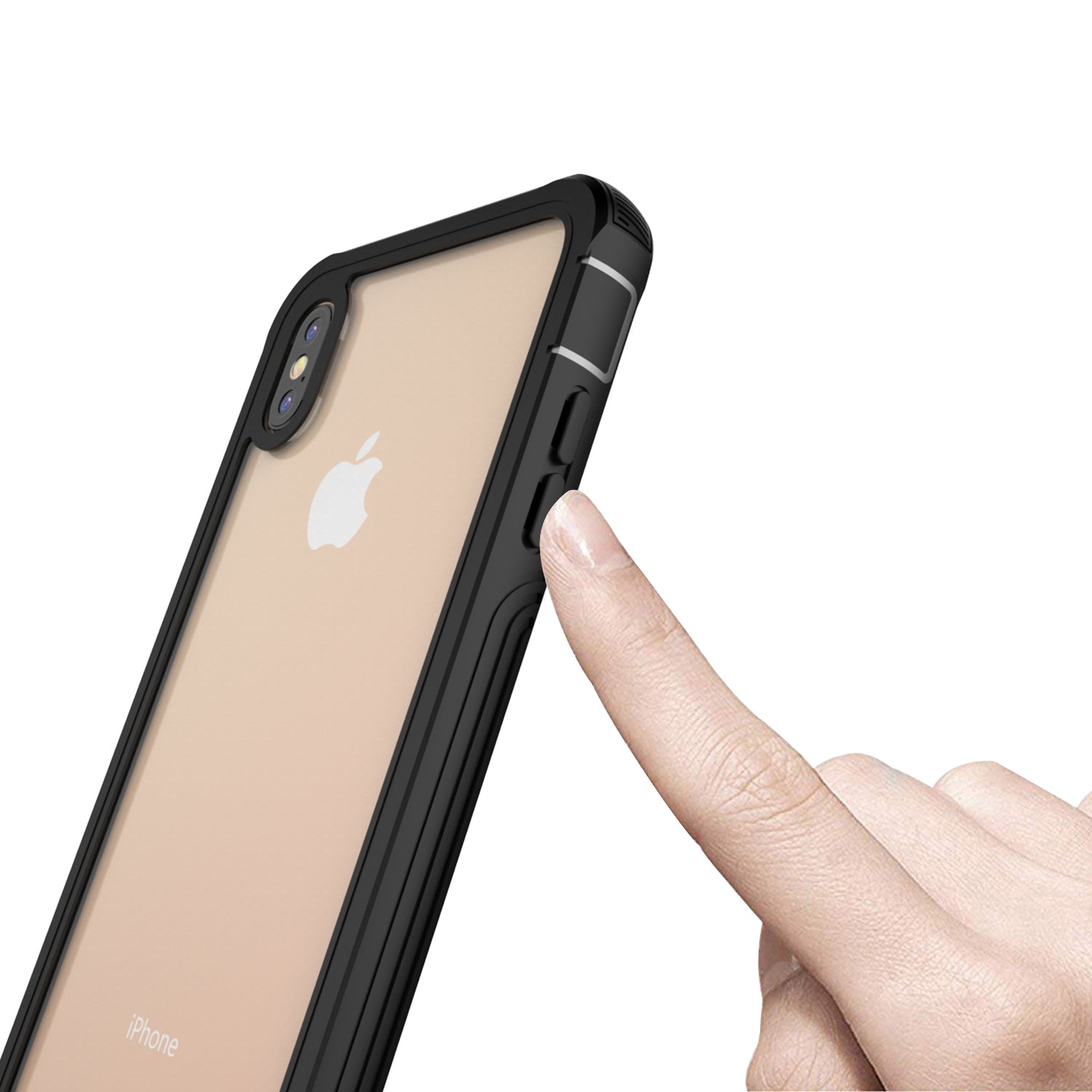 Shockproof All-inclusive PC Protector Cover Built-in PET Front Film for iPhone XS Max 6.5 inch