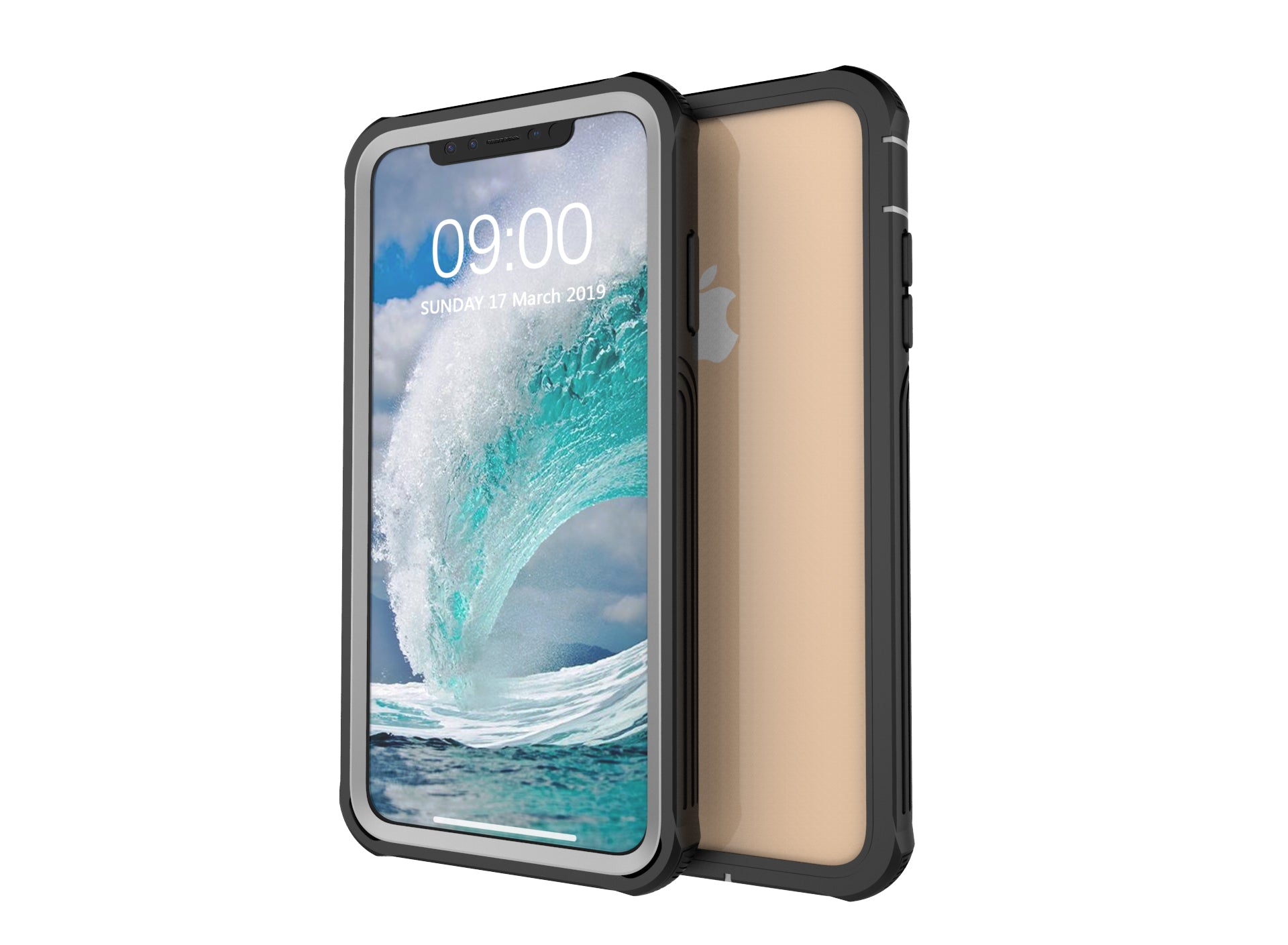 Shockproof All-inclusive PC Protector Cover Built-in PET Front Film for iPhone XS Max 6.5 inch