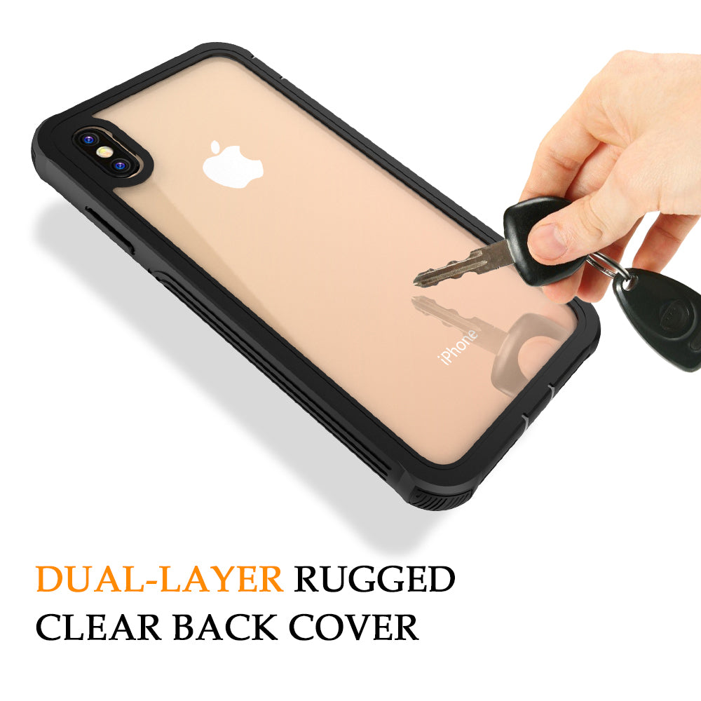 Shockproof All-inclusive PC Protector Cover Built-in PET Front Film for iPhone XS Max 6.5 inch