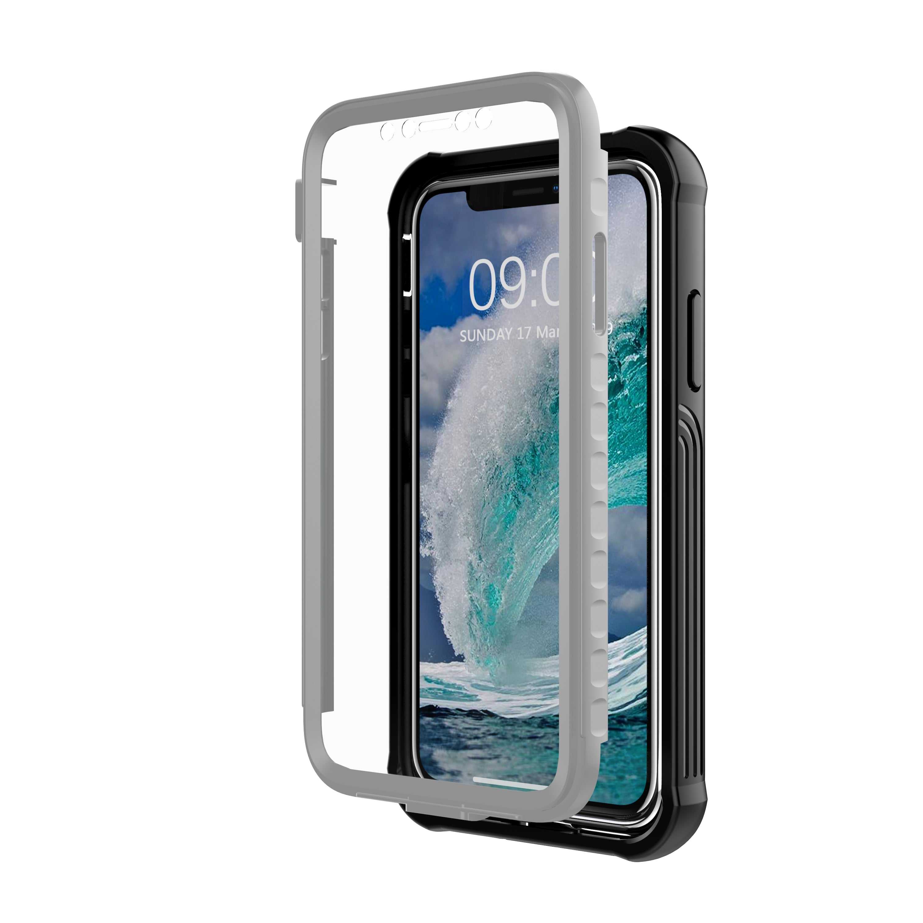 Drop-proof All-wrapped Plastic Phone Shell Built-in PET Screen Film for iPhone 11 Pro Max 6.5 inch