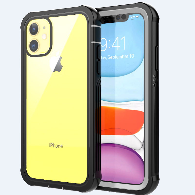 Anti-drop Full-body Protection Hard PC Cover Built-in PET Screen Film for iPhone 11 6.1 inch