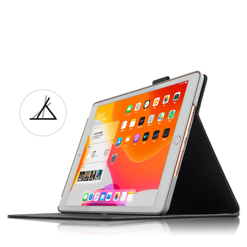 Top Layer Cowhide Leather Stand Shell Case for iPad 10.2 (2021) (2020) (2019)