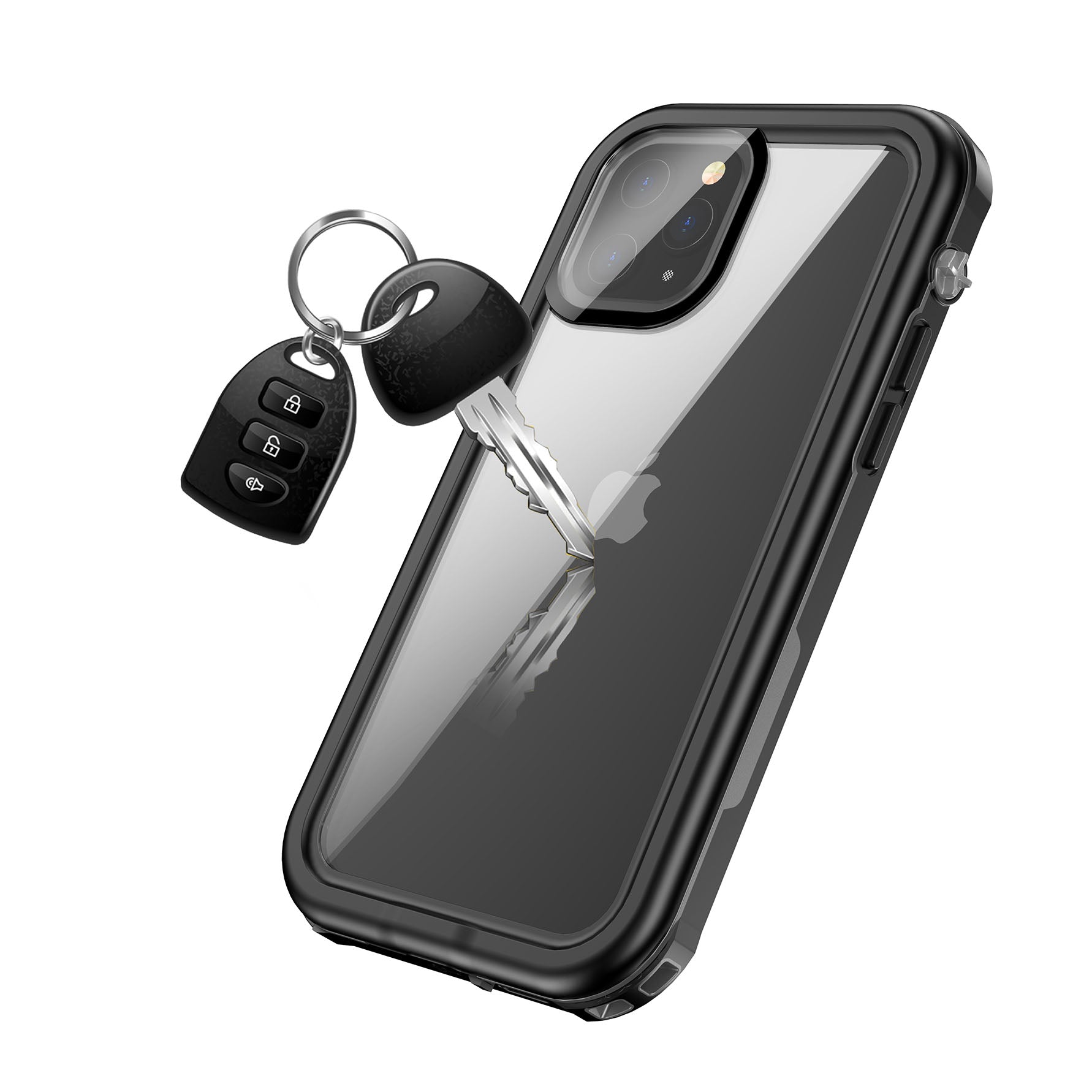 For iPhone 12 6.1 inch IP68 Waterproof Phone Case Drop-resistant Shockproof Mobile Phone Cover