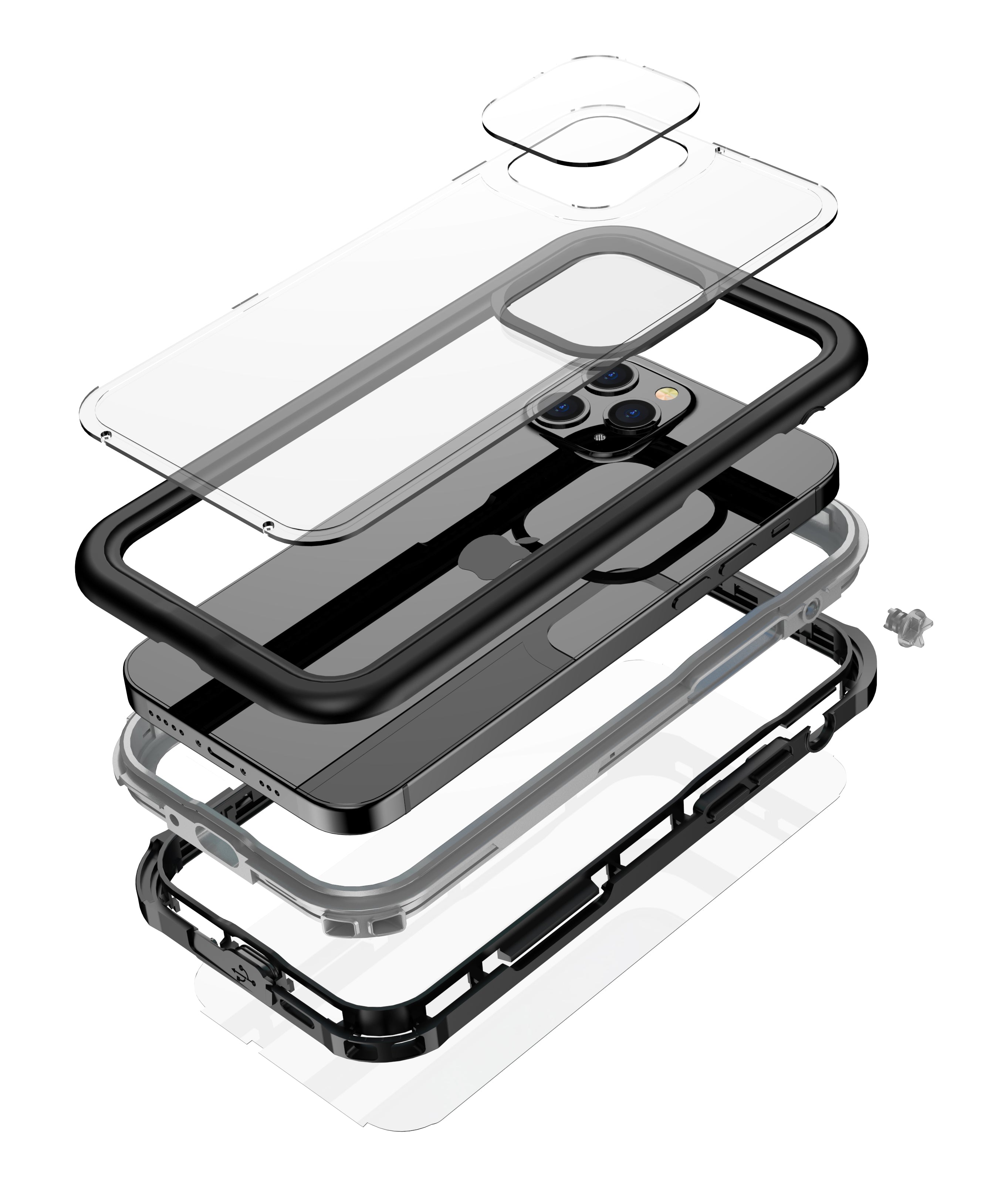 For iPhone 12 mini 13 mini 5.4 inch IP68 Waterproof Case Shockproof Protective Phone Cover Shell