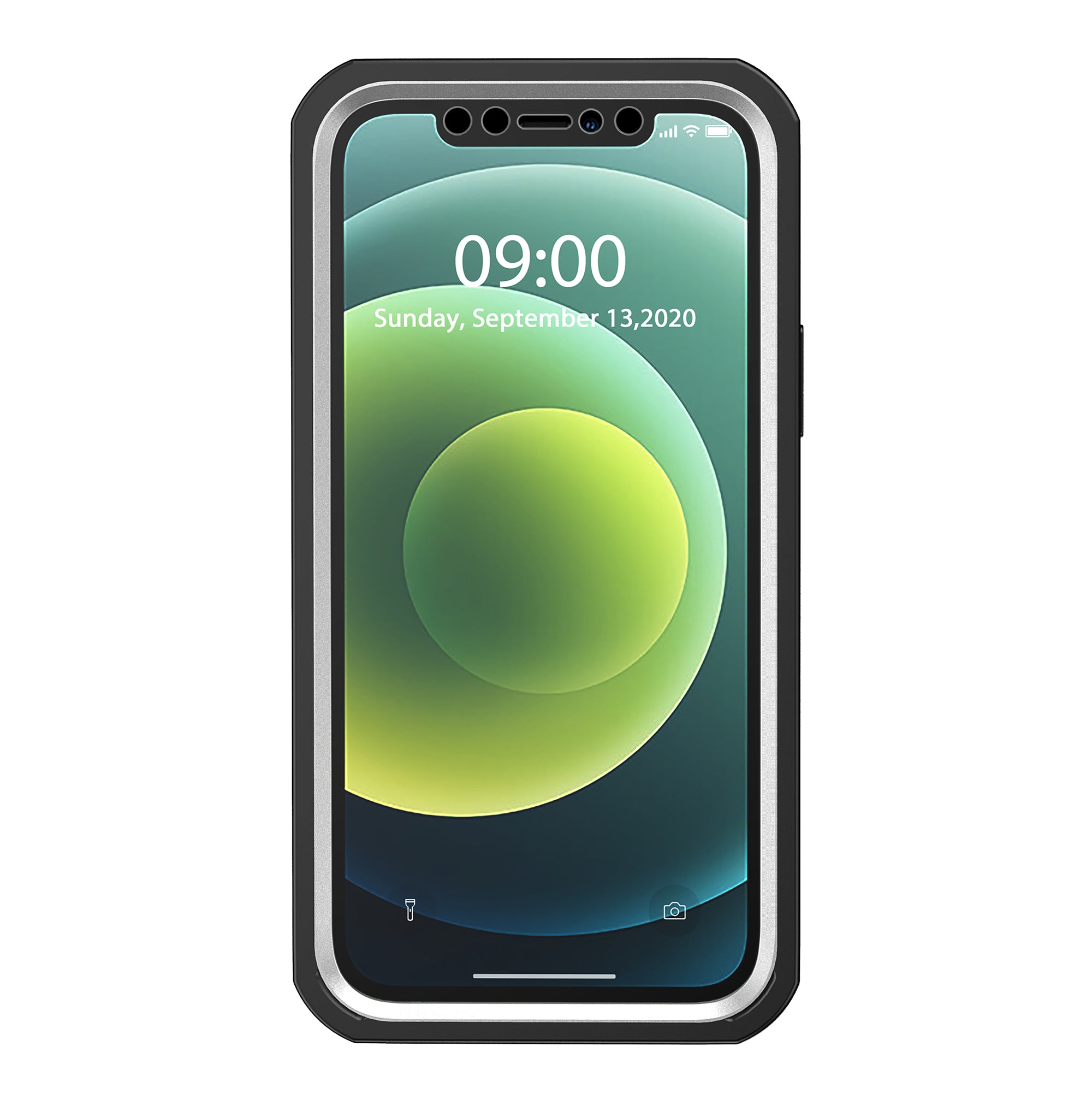 For iPhone 12 mini 5.4 inch Full Protection Anti-drop Hard PC Phone Case with Built-in PET Screen Film