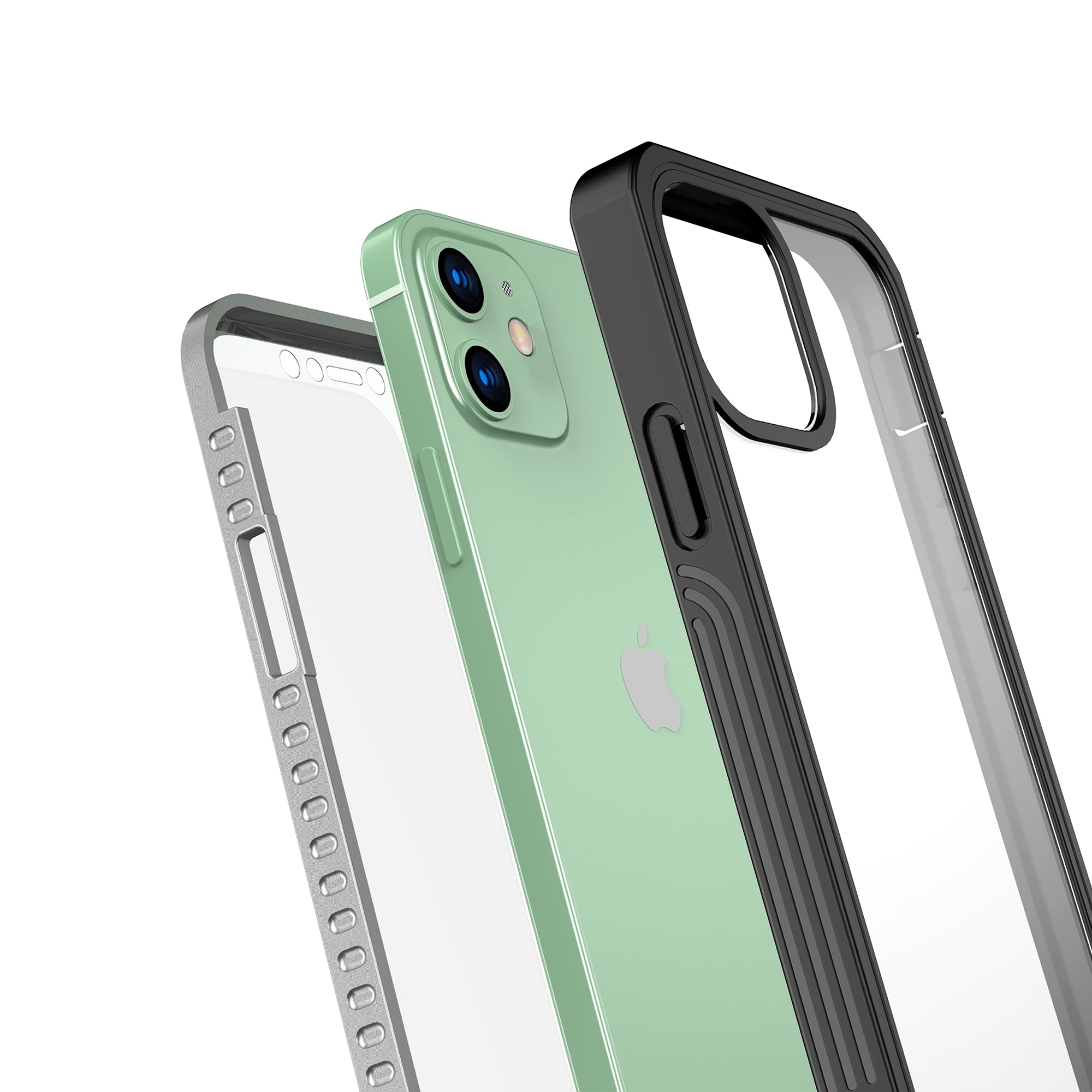 For iPhone 12 mini 5.4 inch Full Protection Anti-drop Hard PC Phone Case with Built-in PET Screen Film