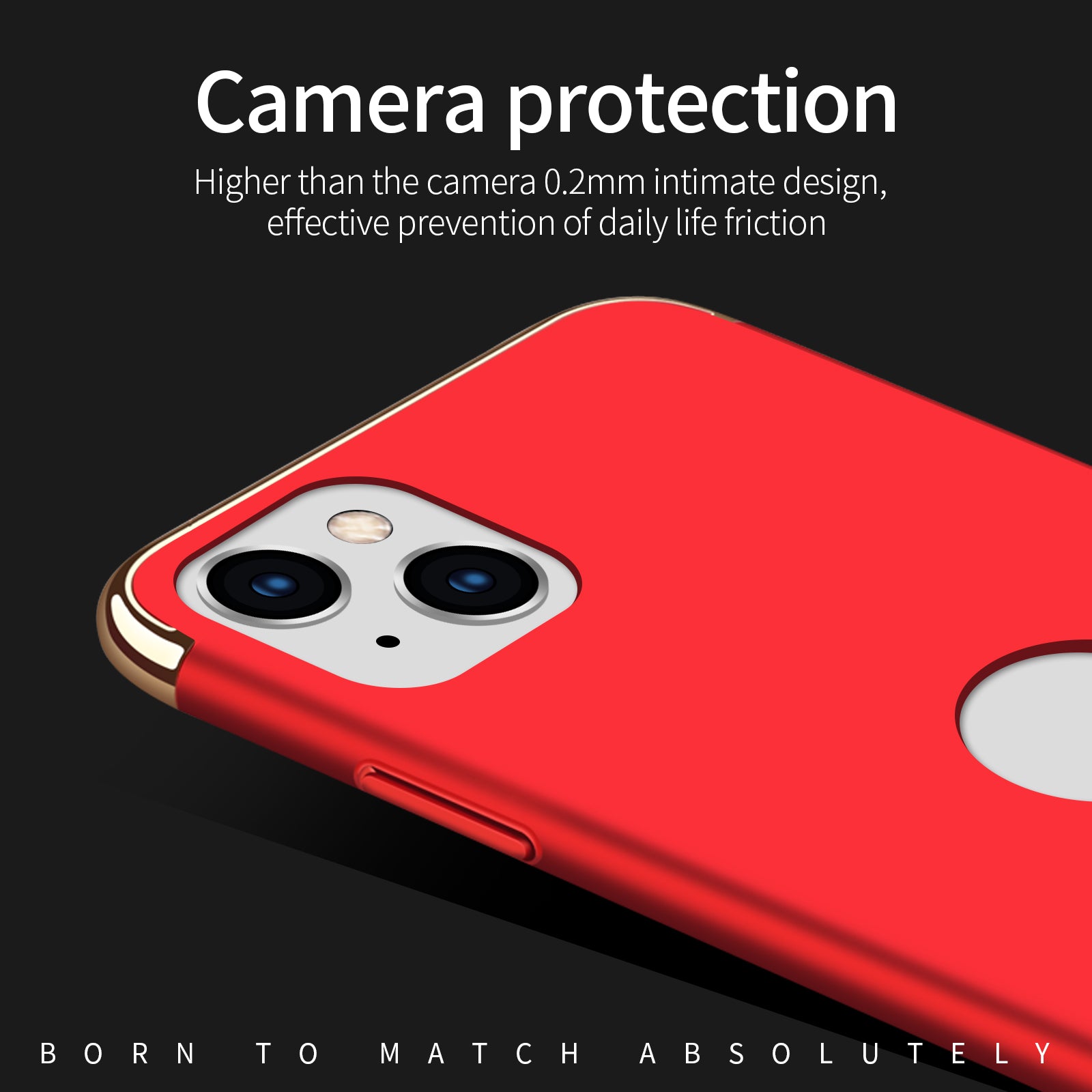 MOFI Guard Series Back Cover for iPhone 14 Detachable 3-in-1 Electroplating Hard PC Protective Case