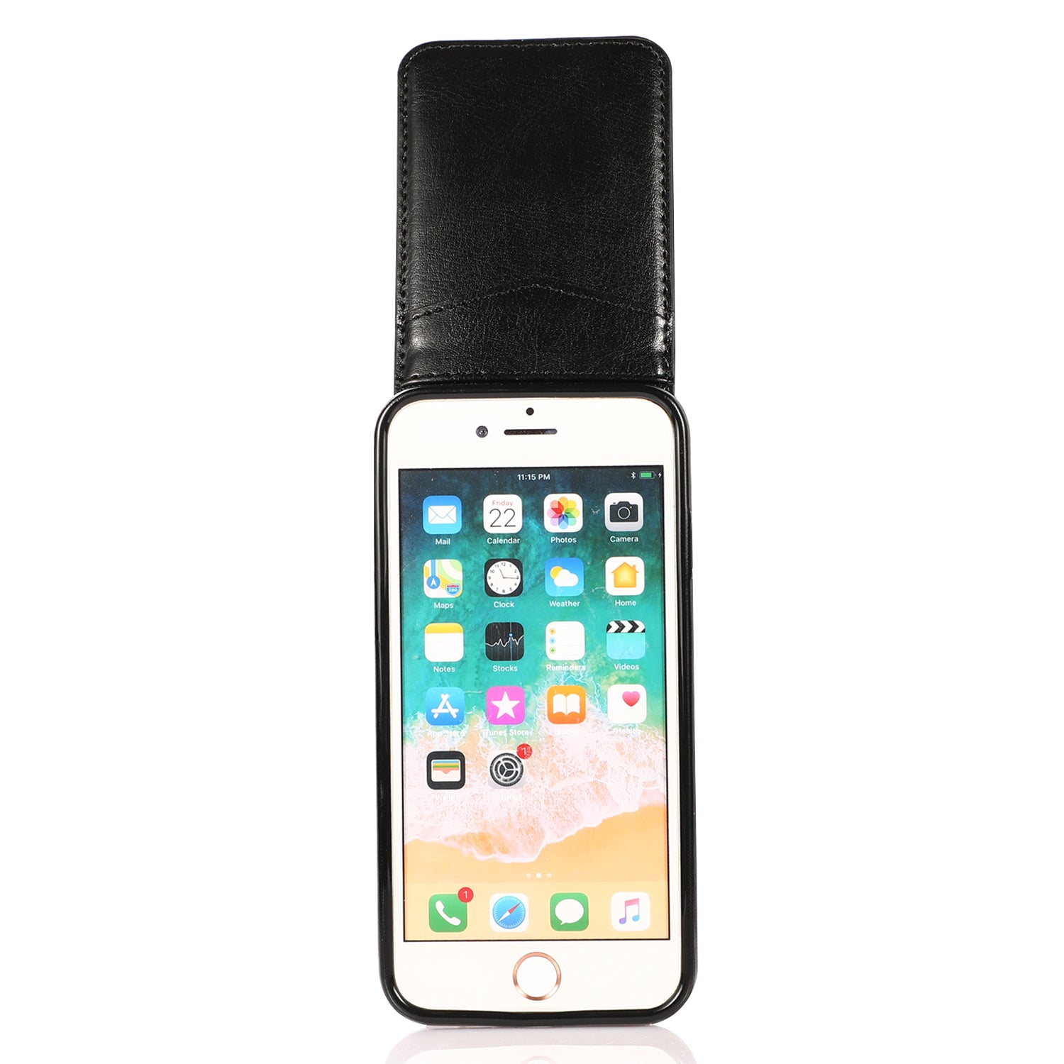 For iPhone 7 8 SE (2020) Card Holder Phone Case Kickstand PU Leather + TPU Cover