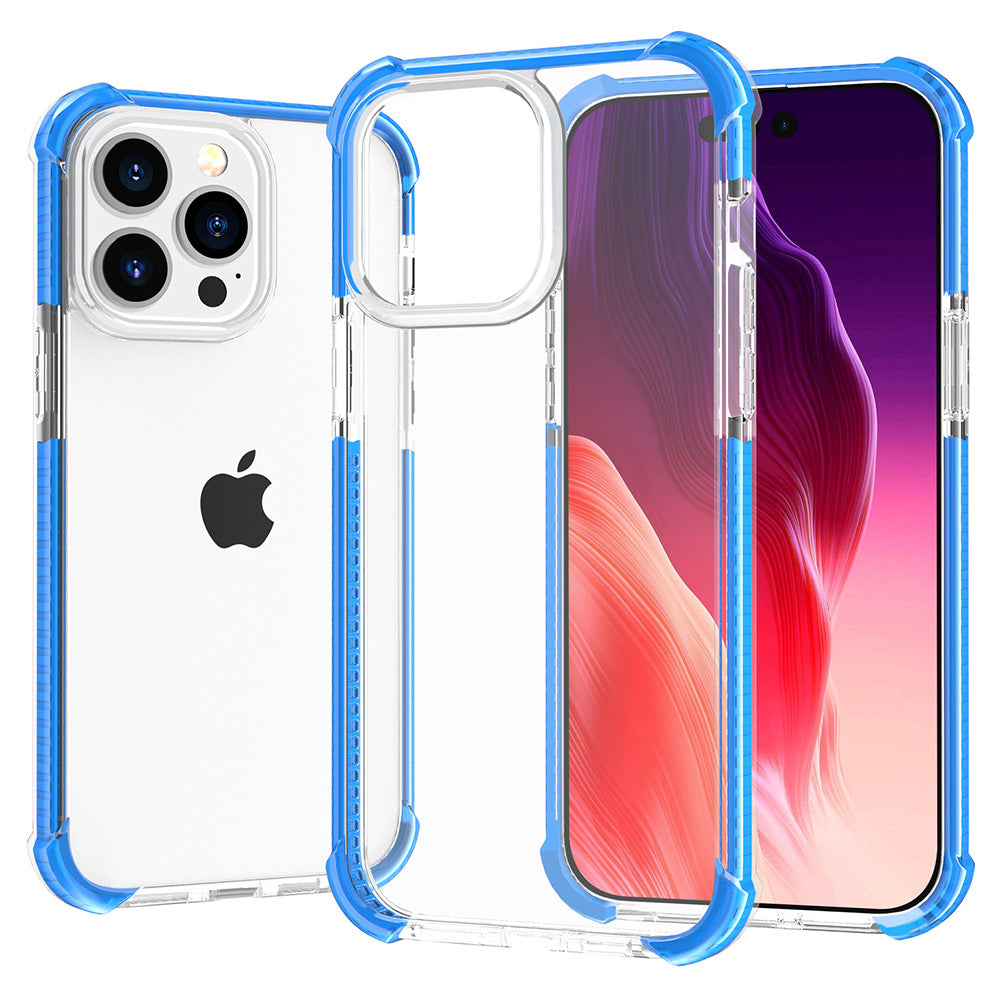 For iPhone 15 Pro Shockproof Phone Case TPU Acrylic Transparent Phone Cover