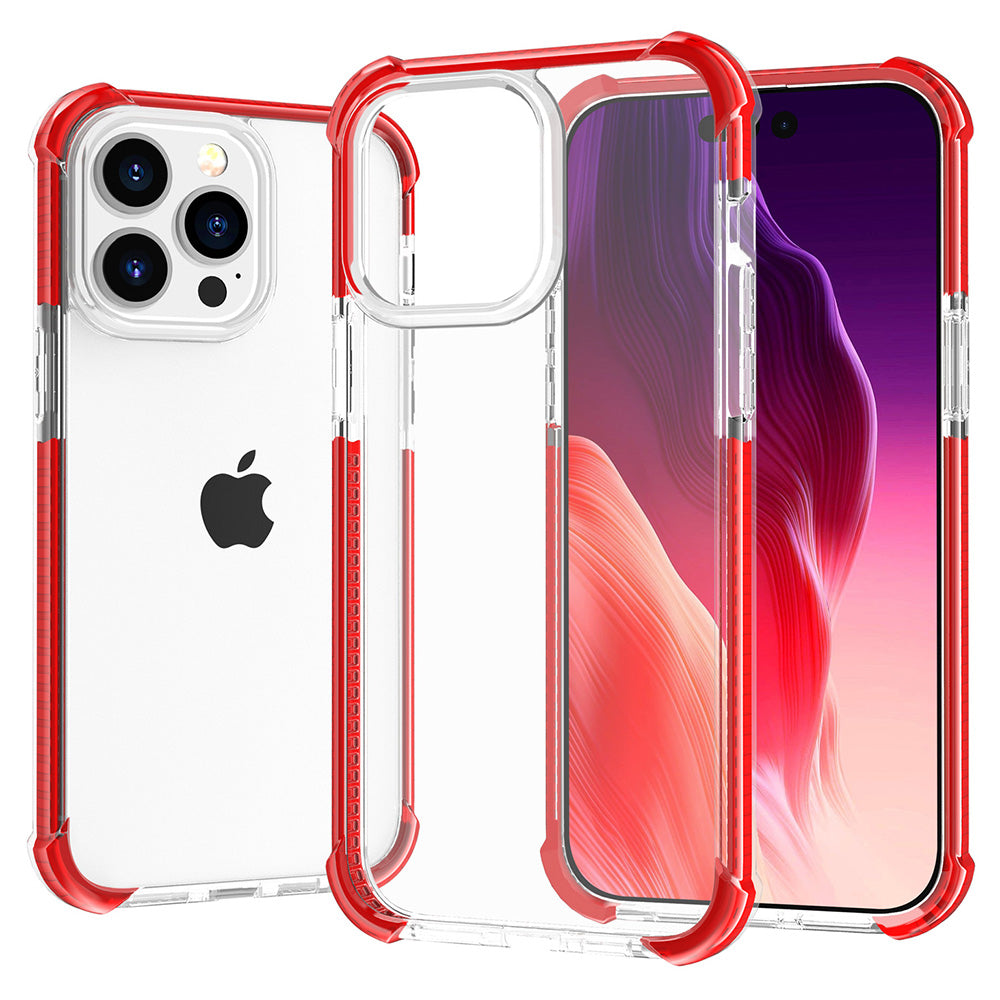 For iPhone 15 Pro Shockproof Phone Case TPU Acrylic Transparent Phone Cover