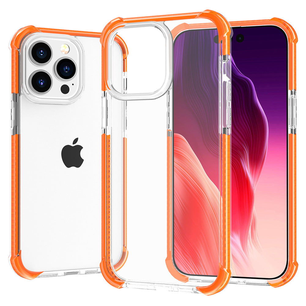 For iPhone 15 Pro Shockproof Phone Case TPU Acrylic Transparent Phone Cover