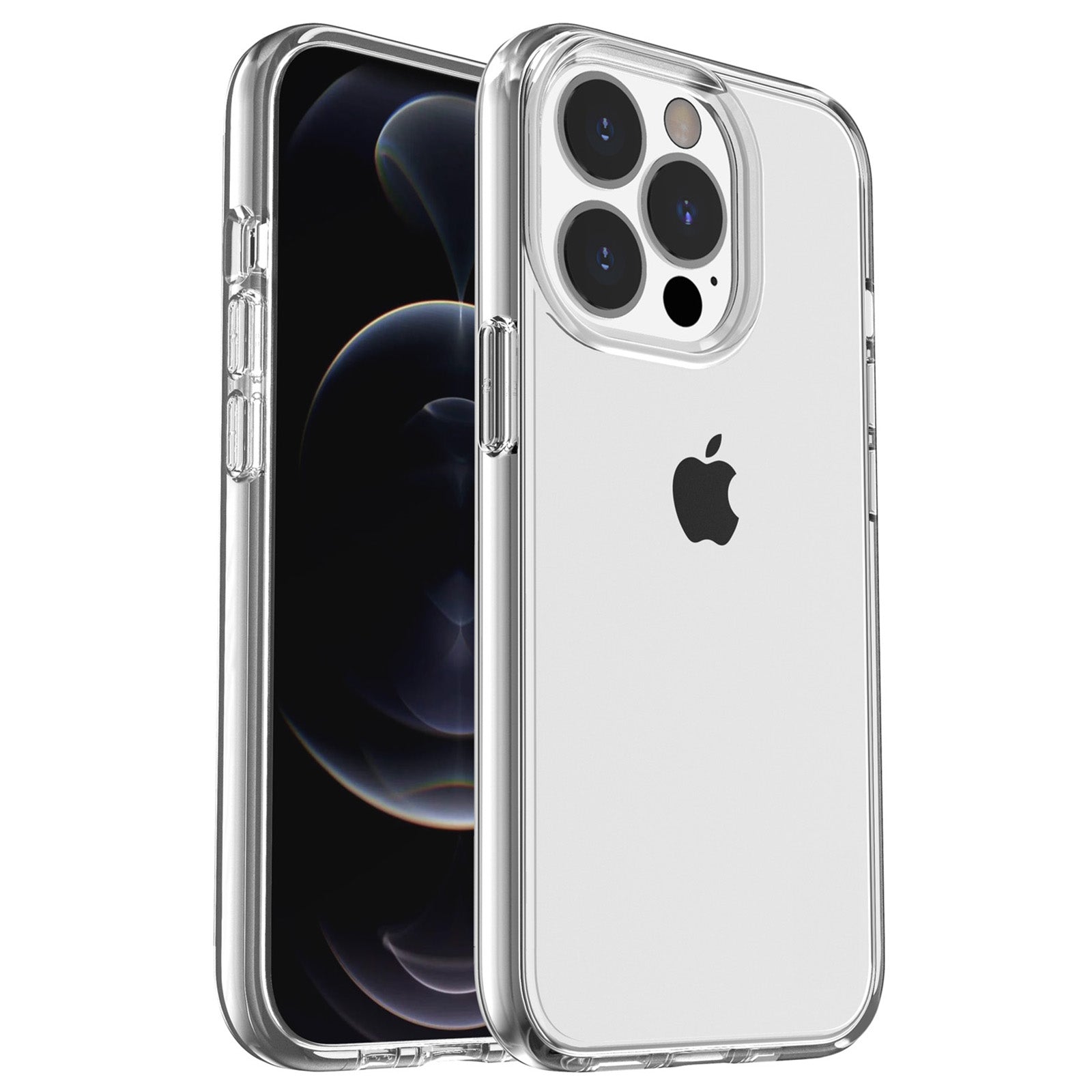 Transparent Phone Case for iPhone 15 Pro Hard PC Soft TPU Case Anti-collision Hybrid Cover