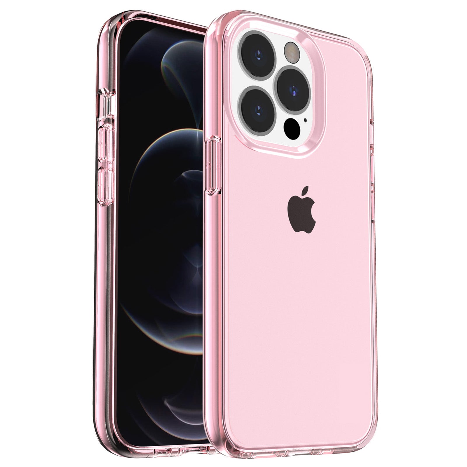 Transparent Phone Case for iPhone 15 Pro Hard PC Soft TPU Case Anti-collision Hybrid Cover