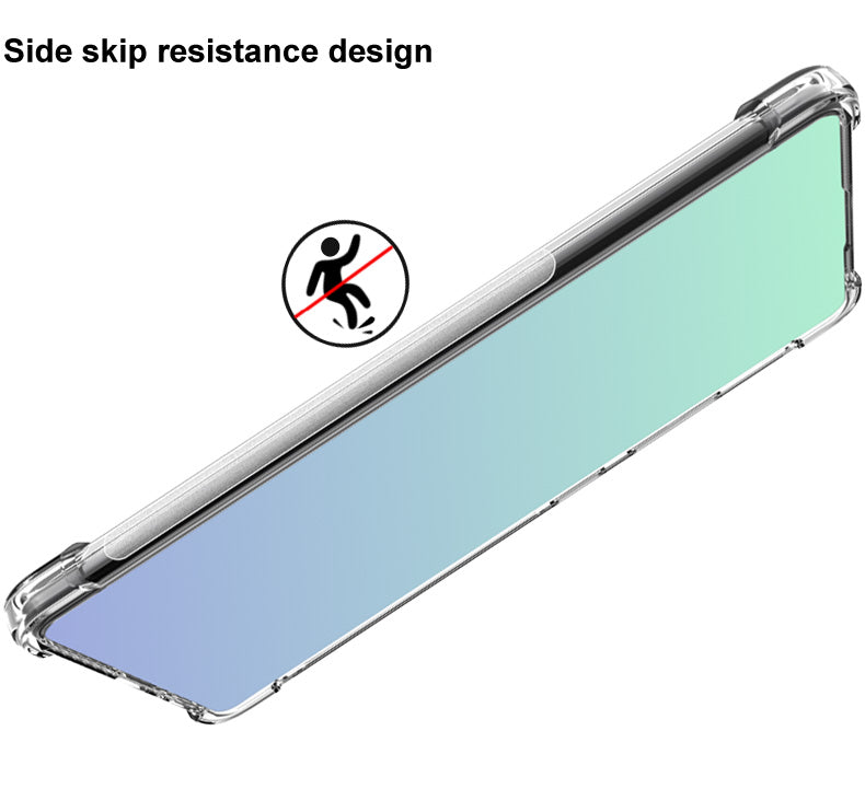 IMAK Full Coverage TPU pouzdro s tlumením nárazů s ochrannou fólií na displej pro Samsung Galaxy A12 – průhledné
