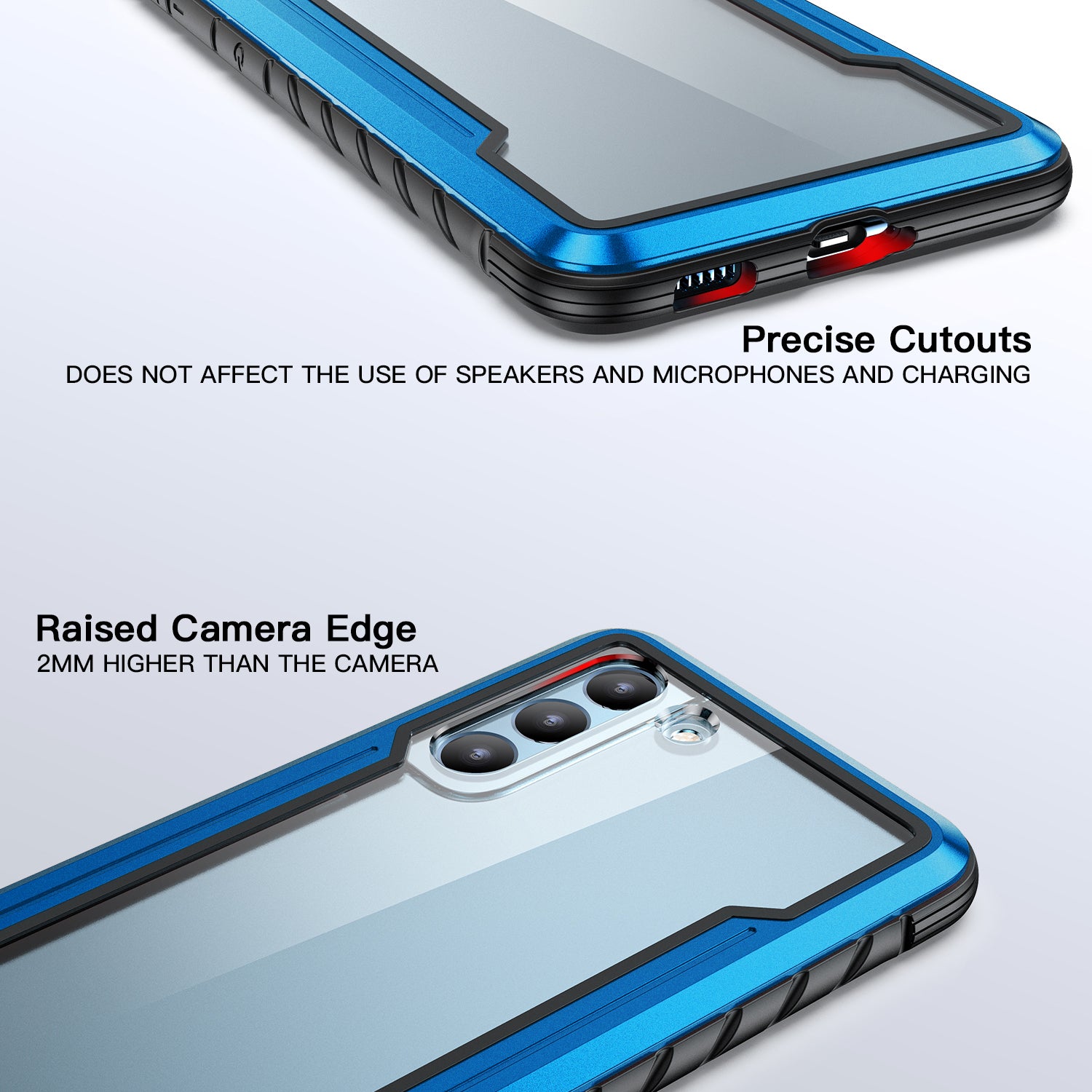 For Samsung Galaxy S23 PC TPU Aluminium Alloy Mobile Phone Back Cover Scratch-resistant Multi-layer Protection Phone Case
