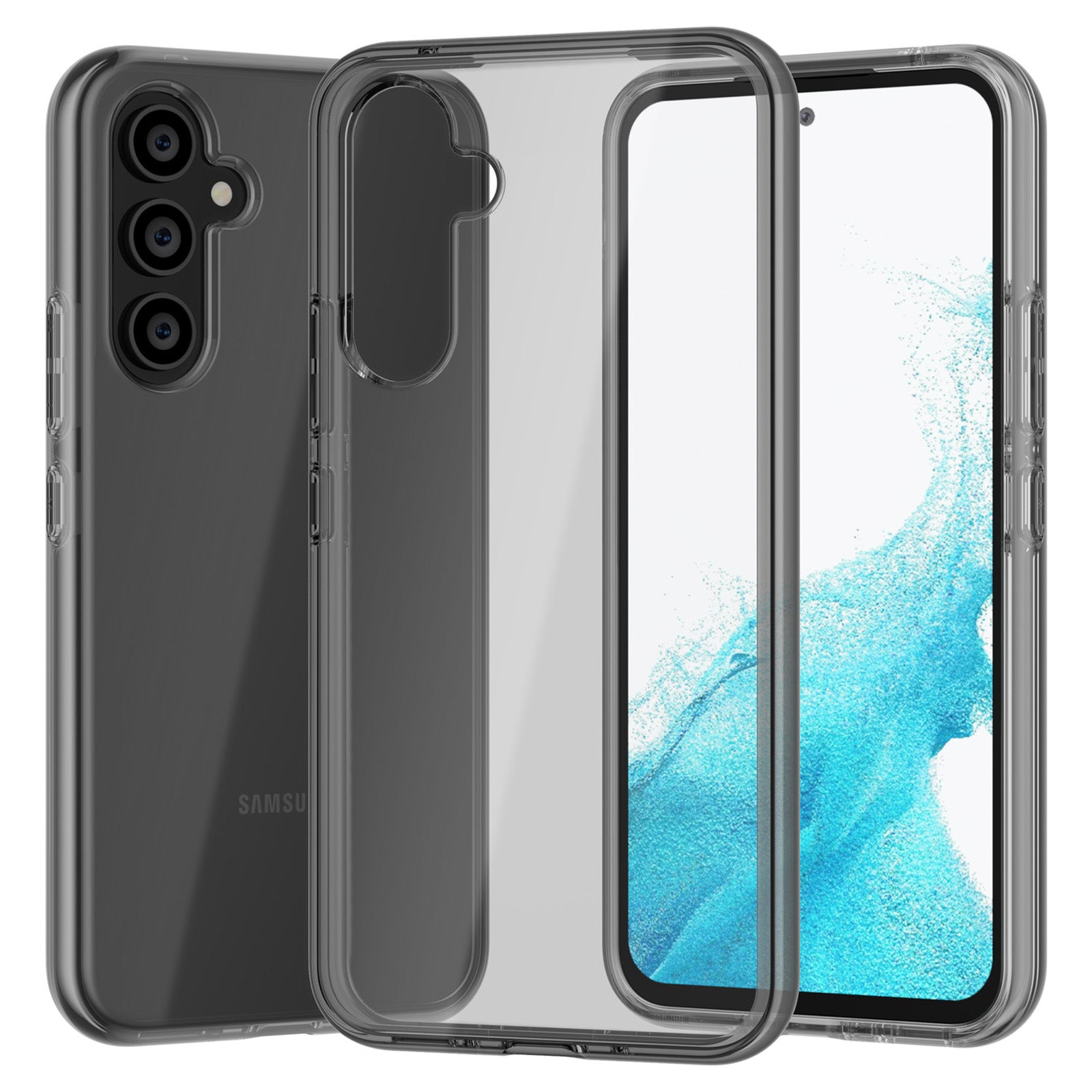 For Samsung Galaxy A54 5G Transparent Phone Case Hybrid Hard PC Soft TPU Anti-Scratch Protective Cover