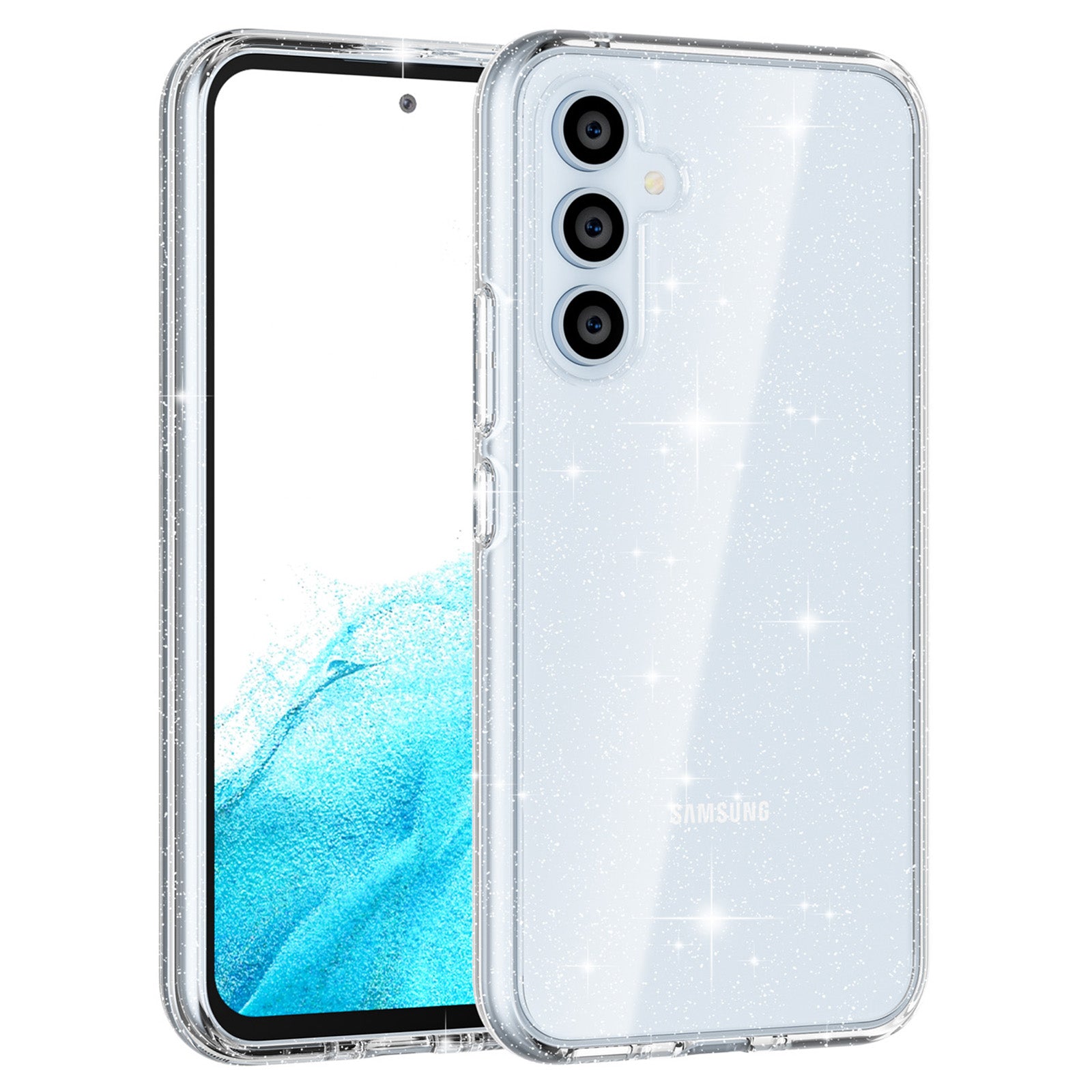 Pro Samsung Galaxy A54 5G Glittery Powder Bling Pouzdro na telefon Hard PC Měkký TPU Ochranný kryt proti pádu