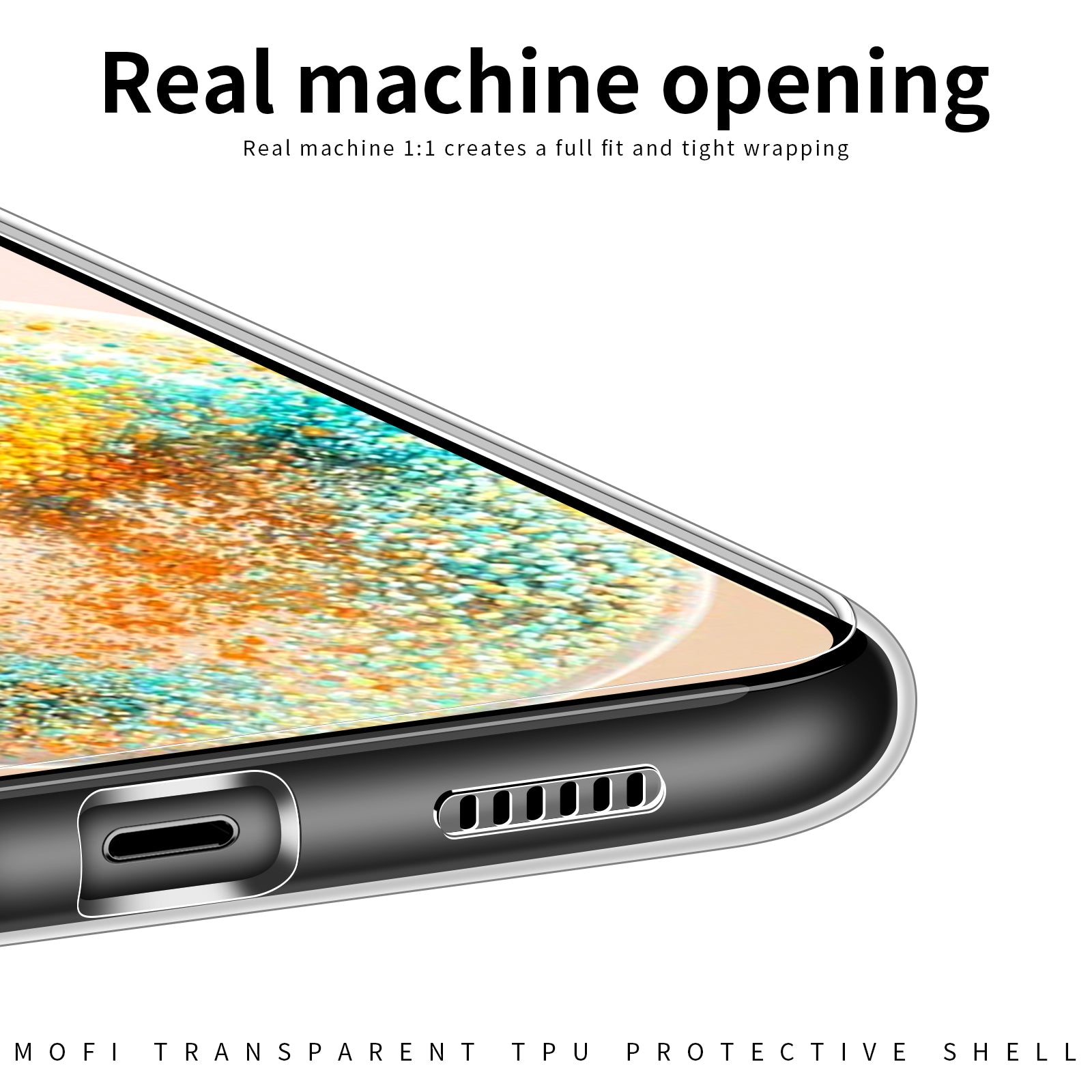 MOFI TPU Transparent Phone Case For Samsung Galaxy A14 5G Anti-scratch Anti-fall Cell Phone Cover